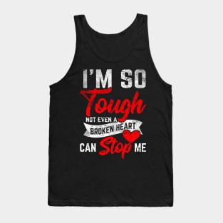 I Wear Red To Fight Heart Disease Awareness Heart Warrior Tank Top